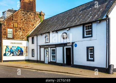 Poosie Nancie's Tavern, parte del Mauchline Burns Club Trail, il pub menzionato in poesia da Robert Burns, Mauchline, Ayrshire, Scozia, Regno Unito Foto Stock