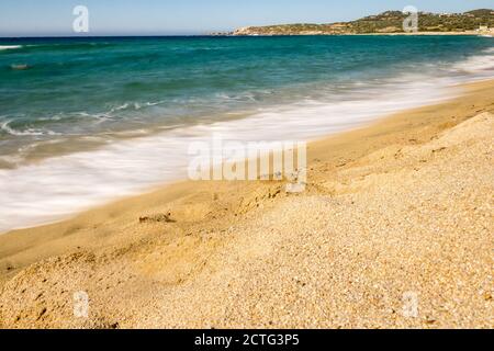 Spiaggia di Algajola in Corsica, Francia Foto Stock