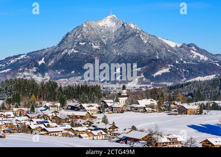 Panorama enottistico in alto allgäu vicino a Sonthofen Foto Stock