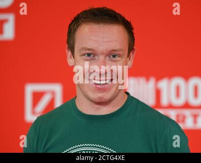 23 settembre 2020, Hessen, Francoforte sul meno: Felix Loch, campione olimpico di luge, partecipa all'evento BILD100 presso lo stadio Deutsche Bank Park. Foto: Arne Dedert/dpa Foto Stock