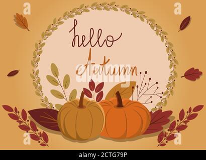 autunno di Ciao Illustrazione Vettoriale