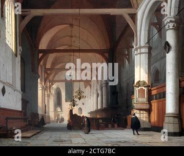 Schenkel Jan Jacob - Interieur Van De Oude Kerk te Amsterdam - Scuola Olandese - XIX secolo Foto Stock