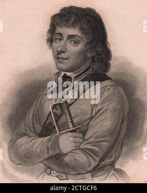 Andrzej Tadeusz Bonawentura Kosciuszko. 1794 insurrare 1839 vecchie stampe antiche Foto Stock