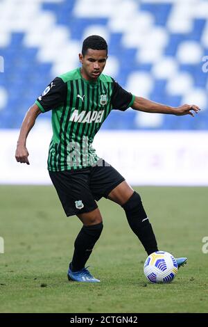 Reggio Emilia, Italia. 20 Settembre 2020. Rogerio di Sasssuolo Calcio durante la Serie UNA partita tra Sassuolo e Cagliari allo stadio Mapei, Reggio Emilia, Italia, il 20 settembre 2020. Foto di Giuseppe Maffia. Credit: UK Sports Pics Ltd/Alamy Live News Foto Stock