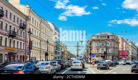 Prospettiva Nevsky. San Pietroburgo, Russia Foto Stock