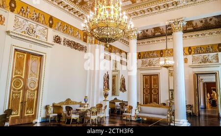 All'interno del Palazzo Mikhailovsky (il Museo di Stato Russo) a San Pietroburgo, Russia Foto Stock