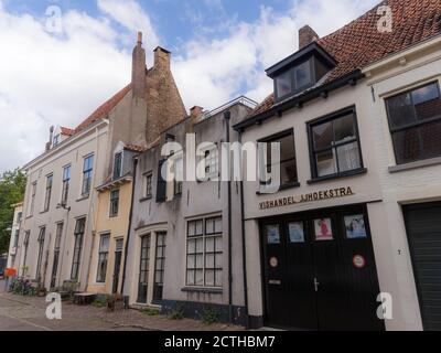 Strade strette nella città di Zutphen, Paesi Bassi Foto Stock