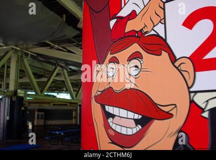 WASHINGTON, DC - SETTEMBRE 22: Murale della mascotte dei Washington Nationals durante una partita di MLB tra i Washington Nationals e il Philadelphia Phill Foto Stock