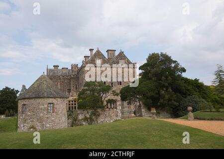 L'esterno della Palace House a Beaulieu Hampshire Inghilterra Foto Stock