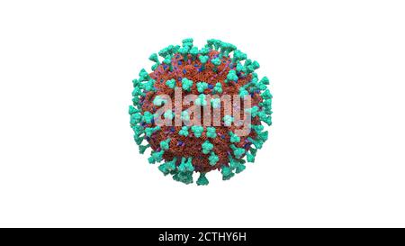 COVID-19 Coronavirus Influenza Molecule - COVID Virus Cell Physical 3D Struttura molecolare - Illustrazione Foto Stock