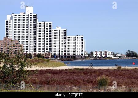 Attività a far Rockaway, Queens, New York, USA Foto Stock