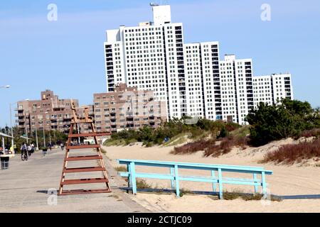 Attività a far Rockaway, Queens, New York, USA Foto Stock