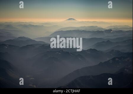 Mount St Helens in UNA nuvola di fumo Foto Stock