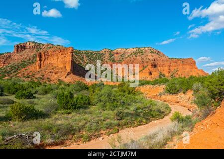 Texas Plains Trail, Briscoe County, Quitaque, Caprock Canyons state Park e Trailway Foto Stock