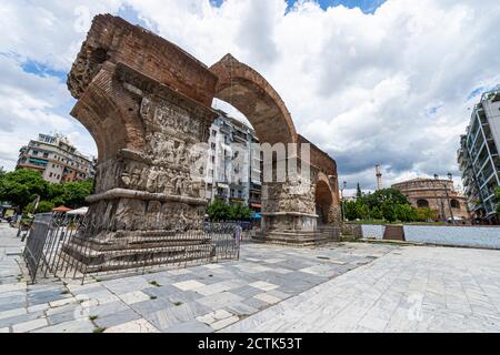 Grecia, Macedonia centrale, Salonicco, Arco antico di Galerio Foto Stock