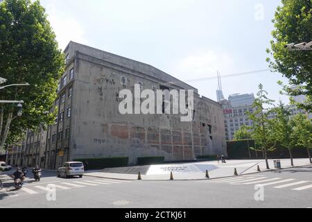 La vista esterna di Sihang Warehouse, dove la difesa di Sihang Warehouse ha avuto luogo dal 26 ottobre al 1 novembre 1937, e ha segnato l'inizio Foto Stock