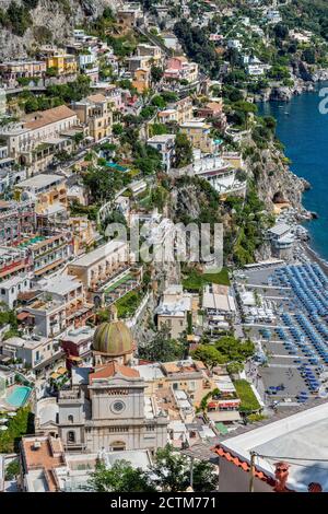 Positano, Costiera Amalfitana, Campania, Italia Foto Stock