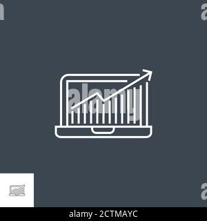 Icona Growth Traffic Line Illustrazione Vettoriale