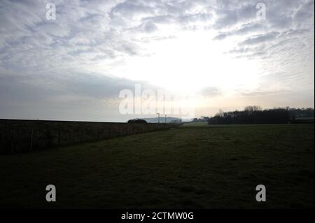 Guardando verso est verso la stazione di Blue Anchor. Foto Stock