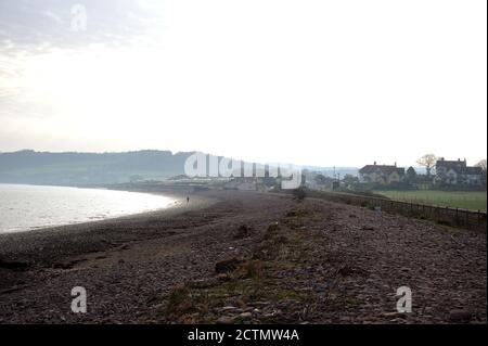 Guardando verso est verso la stazione di Blue Anchor. Foto Stock