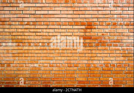 Sullo sfondo di un vecchio vintage muro di mattoni texture Foto Stock