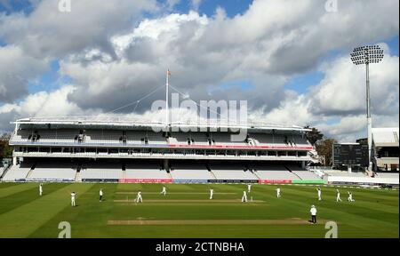 Una visione generale del gioco durante il secondo giorno della finale del Bob Willis Trophy a Lord's, Londra. Foto Stock