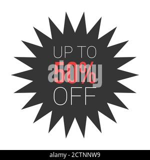 Black friday e cyber lunedi vendita starbst adesivo rotondo. Illustrazione Vettoriale