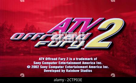 ATV Off Road Fury 2 - Sony PlayStation 2 PS2 - solo per uso editoriale Foto Stock