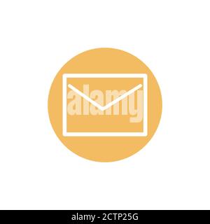 Illustrazione dello stile di linea vettoriale dell'inviluppo di forma classica isolato su sfondo bianco Illustrazione Vettoriale