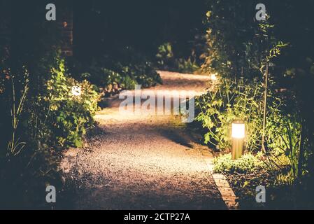 Luci scintillanti di notte @ le sale lettura, Alby, Norfolk Foto Stock