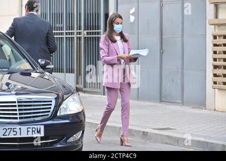 Madrid, Spagna. 24 Settembre 2020. La regina Letizia partecipa alla Giornata Mondiale della Ricerca sul cancro, Madrid 24 settembre 2020 Credit: CORDON PRESS/Alamy Live News Foto Stock