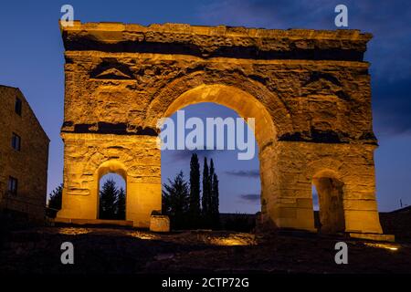 arco di triunfo romano, siglo i a. C., Medinaceli, Soria, comunidad autónoma de Castilla y León, Spagna, Europa