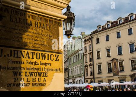 Piazza principale di Cracovia, Rynek Główny, Polonia Foto Stock