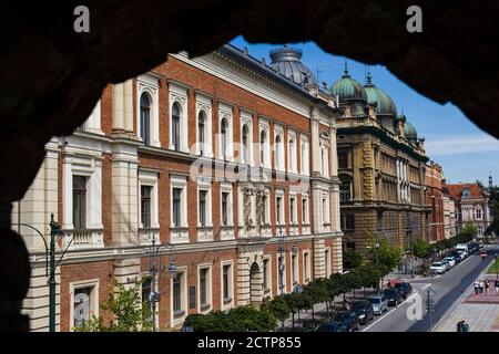 Piazza Jan Matejko, Crakow, Polonia Foto Stock