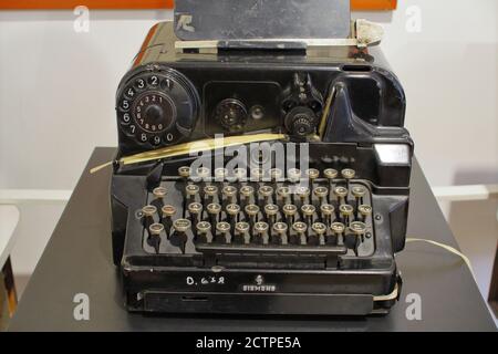 Budapest, Ungheria - 10/07/2020: Interno del Museo della posta di Budapest, 'Postamúzeum'. Foto Stock