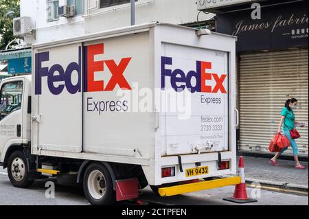 Hong Kong, Cina. 22 settembre 2020. Camion FedEx Express americano visto a Hong Kong. Credit: SOPA Images Limited/Alamy Live News Foto Stock