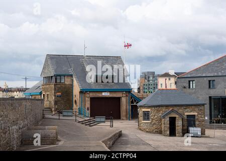 Porthcawl Lifeboat RLNI Station. Porthcawl Bridgend Wales UK Foto Stock