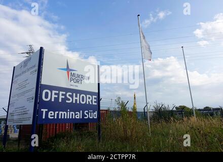 Porto di Mukran, Sassnitz, Ruegen, Meclemburgo-Pomerania occidentale, Germania Foto Stock