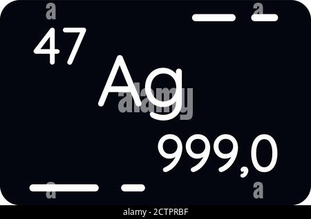 Icona glifo nero argento Illustrazione Vettoriale