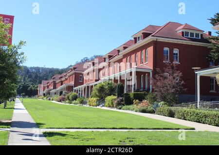 Caserme di Montgomery Street, Parade Ground, Main Post, Presidio, San Francisco, California Foto Stock