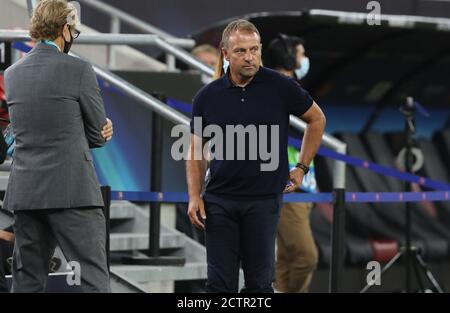 Budapest, Ungarn. Firo: 24.09.2020 Fuvuball, Football UEFA Super Cup 2020 FCB FC Bayern Mvºnchen Muenchen - Sevilla FC coach Hansi Flick | usage worldwide Credit: dpa/Alamy Live News 2020 Foto Stock