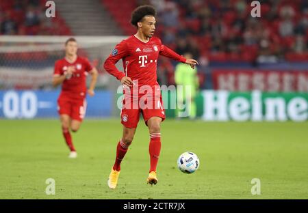 Budapest, Ungarn. Firo: 24.09.2020 Fuvuball, Football UEFA Super Cup 2020 FCB FC Bayern Mvºnchen Muenchen - Sevilla FC Individual Action, Leroy sane | Usage worldwide Credit: dpa/Alamy Live News 2020 Foto Stock