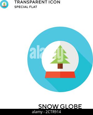Icona vettore globo neve. Illustrazione piatta. Vettore EPS 10. Illustrazione Vettoriale