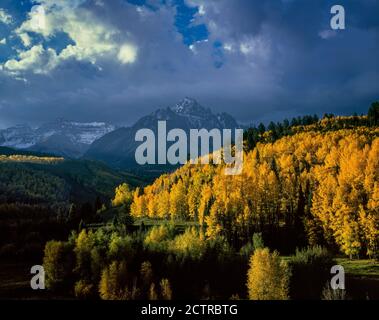 Morning Light, Mount Sneffels, Uncompahgre National Forest, Colorado Foto Stock