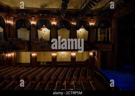 CHARLESTON, SOUTH CAROLINA - CIRCA DICEMBRE 2019: Interno del Dock Street Theatre nel quartiere francese di Charleston Foto Stock