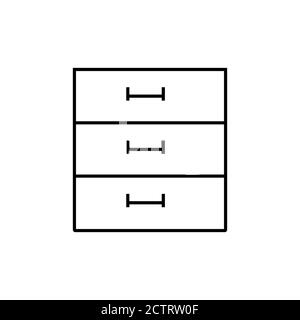 Icona linea guardaroba, stile contorno Illustrazione Vettoriale