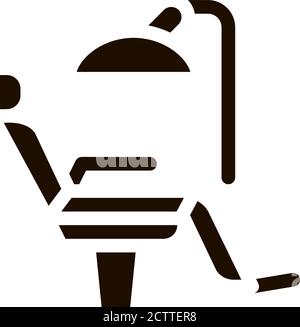 Icona Stomatology Dentist Chair Vector Illustrazione Vettoriale