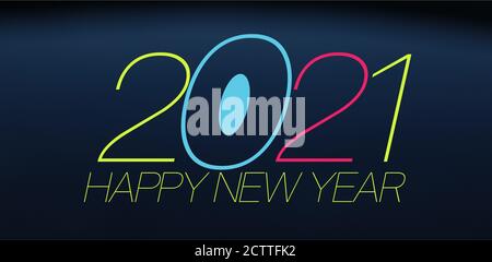 Felice anno nuovo 2021 foto di sfondo Foto Stock