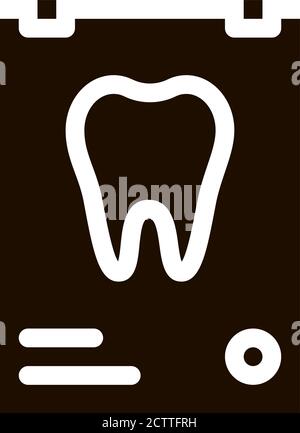 Apparecchiature odontoiatriche a raggi X immagine vettore stomatologia icona Segno Illustrazione Vettoriale