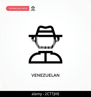 Icona vettore venezuelano. . Illustrazione vettoriale semplice e moderna per siti Web o applicazioni mobili Illustrazione Vettoriale